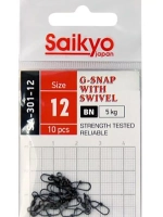 Вертлюг с застежкой  SA-301-12 ( 1упк. по 10 шт.)