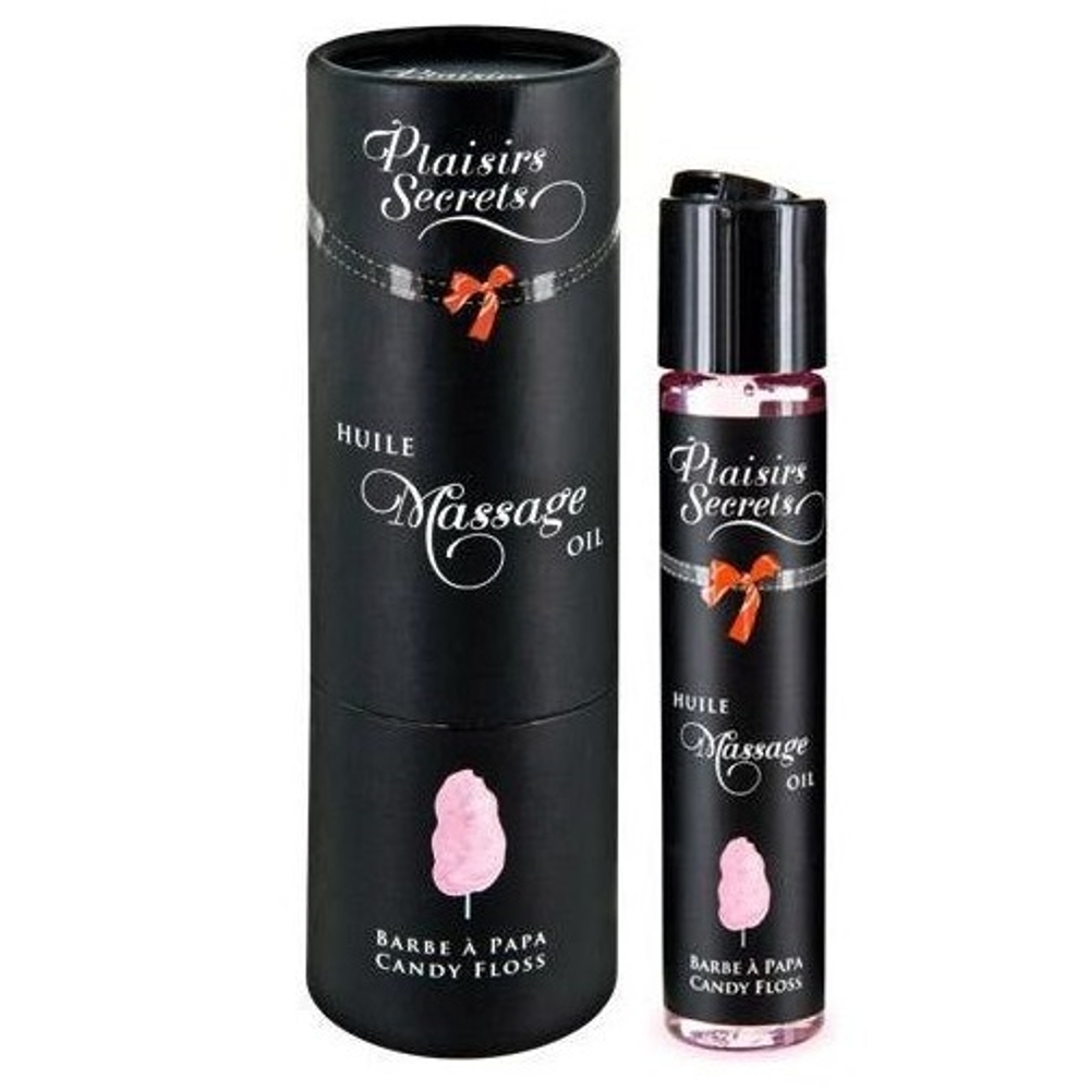 Массажное масло с ароматом сладкой ваты Plaisir Secret Huile de Massage Gourmande Barbe à Papa 59мл
