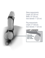 Стимулирующая насадка на пенис с анальным стимулятором Extreme Enhancer with Anal Plug (Цвет: черный)
