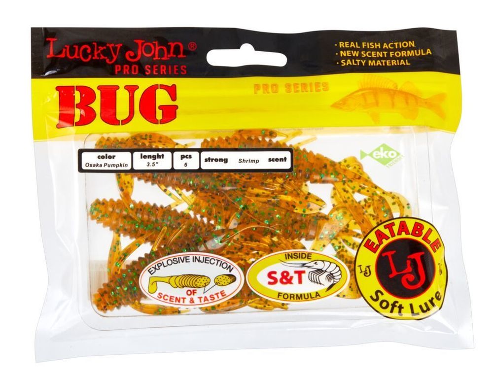 Мягкая приманка Lucky John BUG 3.5in (89 мм), цвет PA19 6шт/уп