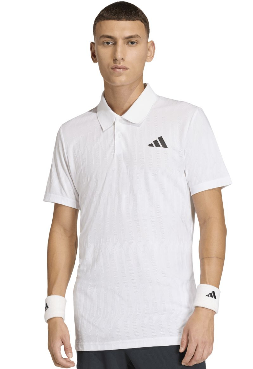 Мужское теннисное поло Adidas Climacool+ Airchill Freelift - white