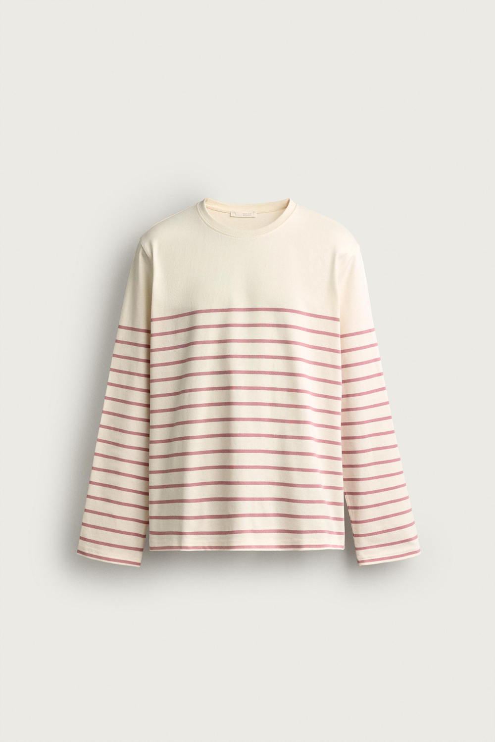 ЖАККАРДОВАЯ ФУТБОЛКА СВОБОДНОГО КРОЯ В ПОЛОСКУ — ZARA · 0722/324