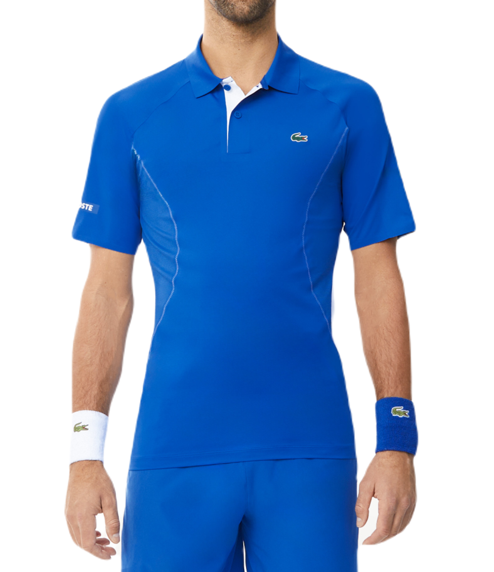 Мужское теннисное поло Lacoste Tennis x Novak Djokovic Ultra-Dry Polo - небесный