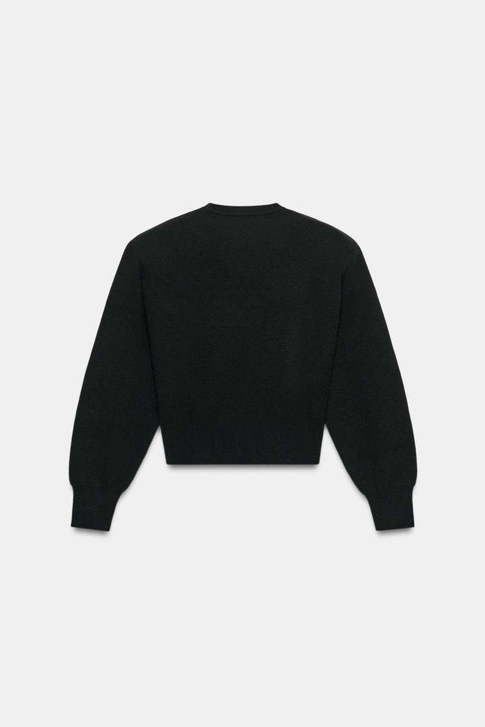 ZARA СВИТЕР С ПОДПЛЕЧНИКАМИ, ЧЕРНЫЙ
