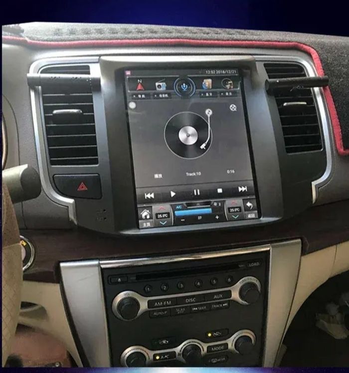 Магнитола для Nissan Teana J32 2008-2013 (поддержка Bose и 360) - Kuberg NH-N9702 вертикальный экран 10.4" в стиле "Тесла" на Android 10, Быстрая, Carplay, 4G SIM-слот