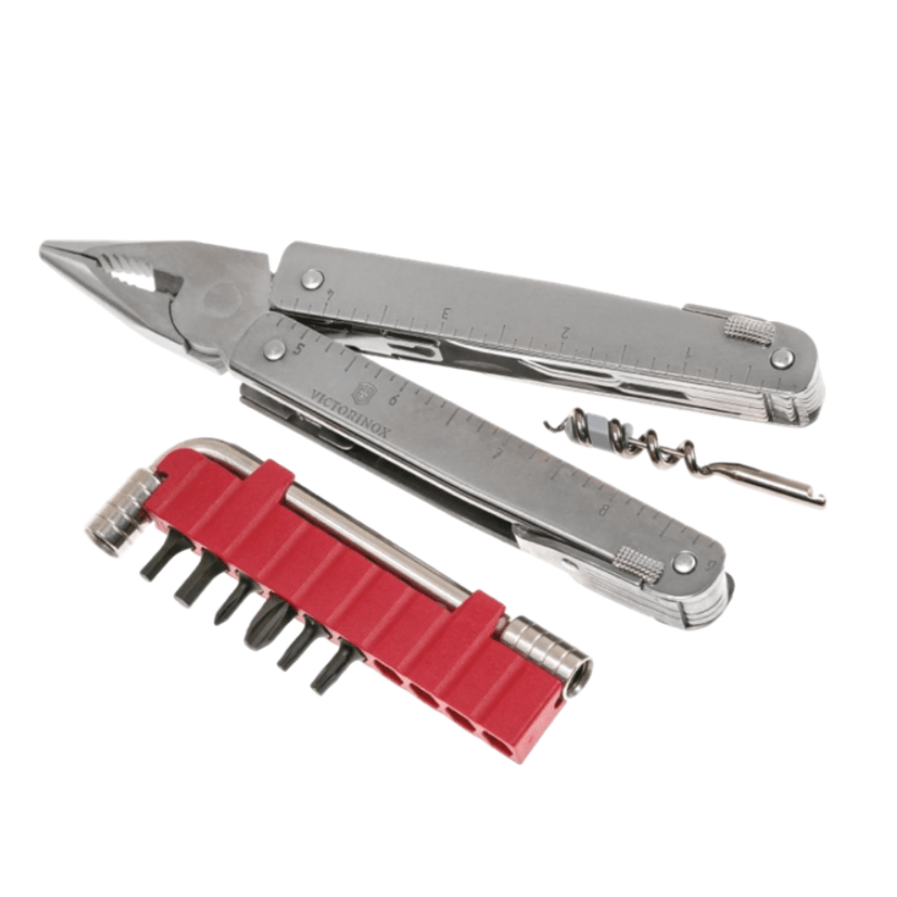Мультитул Victorinox SwissTool Plus 38, 115 мм, 38 функций, кожаный чехол