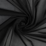 Сетка бельевая эластичная утягивающая 140 г/м², шир.160 см / 5 метров, 170 черный /OLG031.170/5/
