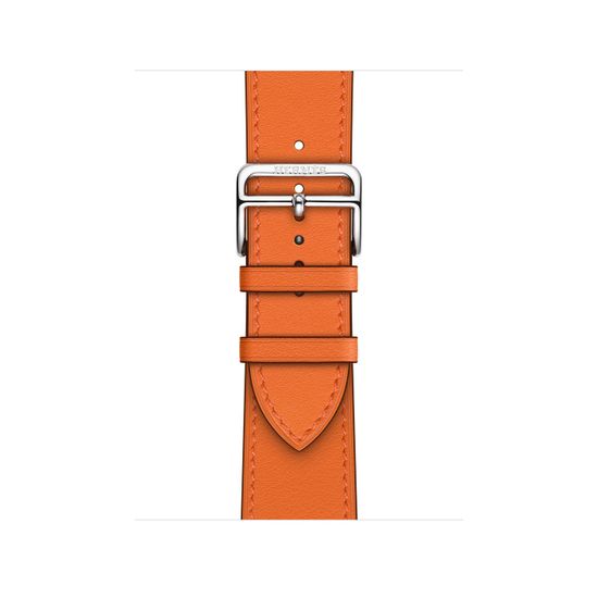 Apple Watch Hermès 41mm Silver Stainless Steel Case with Single Tour Orange