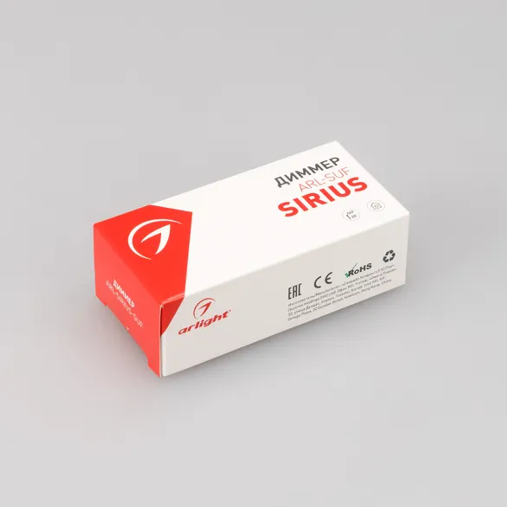 Диммер ARL-SIRIUS-TUYA-DIM-SUF (12-24V, 4x4A, 2.4G) (Arlight, IP20 Пластик, 3 года) 032342