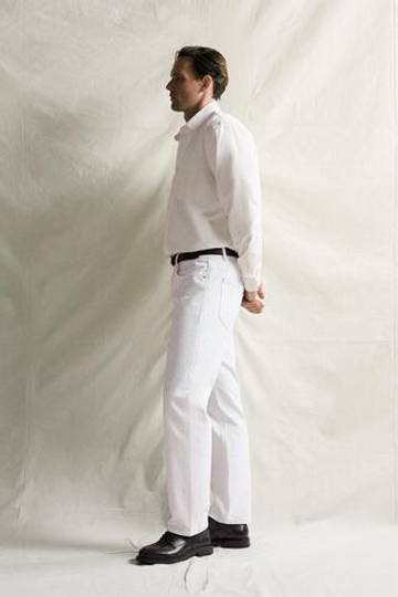 ZARA ДЖИНСЫ STRAIGHT FIT, БЕЛЫЙ