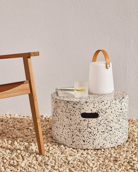 Журнальный столик Jenell terrazzo белый, Ø 52 см