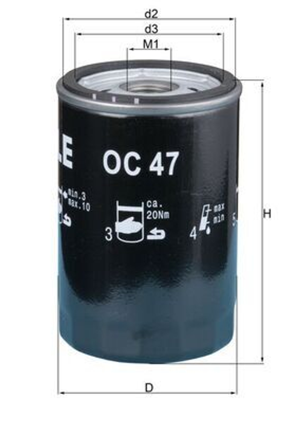 MAHLE - OC47OF-MAH - Oil Filter