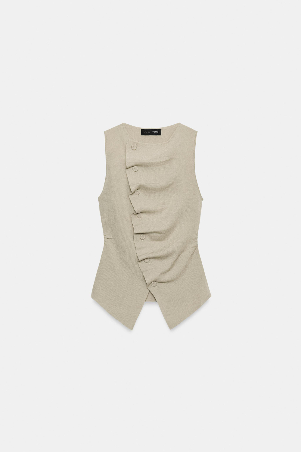 ТРИКОТАЖНЫЙ ТОП СО СБОРКАМИ — ZARA