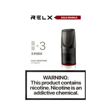Купить Сменный Картридж RELX 2ml Gold Sparkle 3% (упаковка из 3шт)