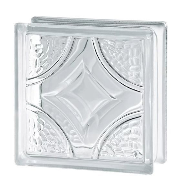 Стеклоблок бесцветный Деко Vitrablok 19х19х8