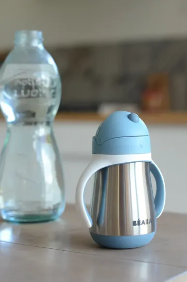 Поильник термос Beaba Tasse Paille Windi Blue
