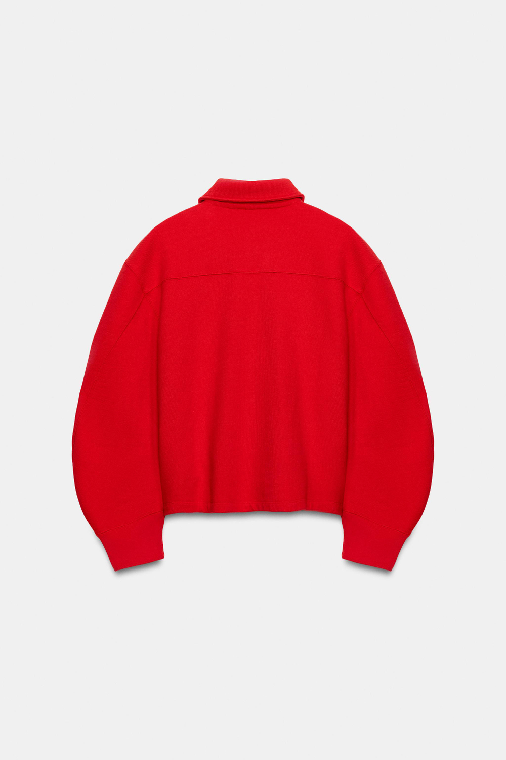 ZARA ТОЛСТОВКА С ОТЛОЖНЫМ ВОРОТНИКОМ, КРАСНЫЙ