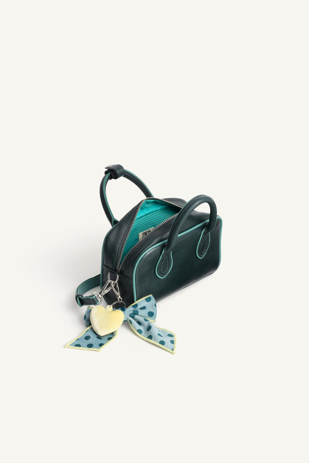 ZARA КОЖАНАЯ СУМКА - LIMITED EDITION, ЗЕЛЕНЫЙ