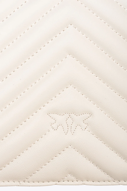 CLASSIC LOVE BAG ONE CHEVRON - white/antique gold
