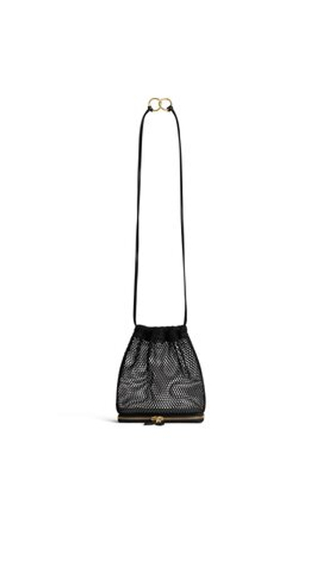 ALAÏA СУМКА LE POCHON В СЕТОЧКУ, ЧЕРНЫЙ