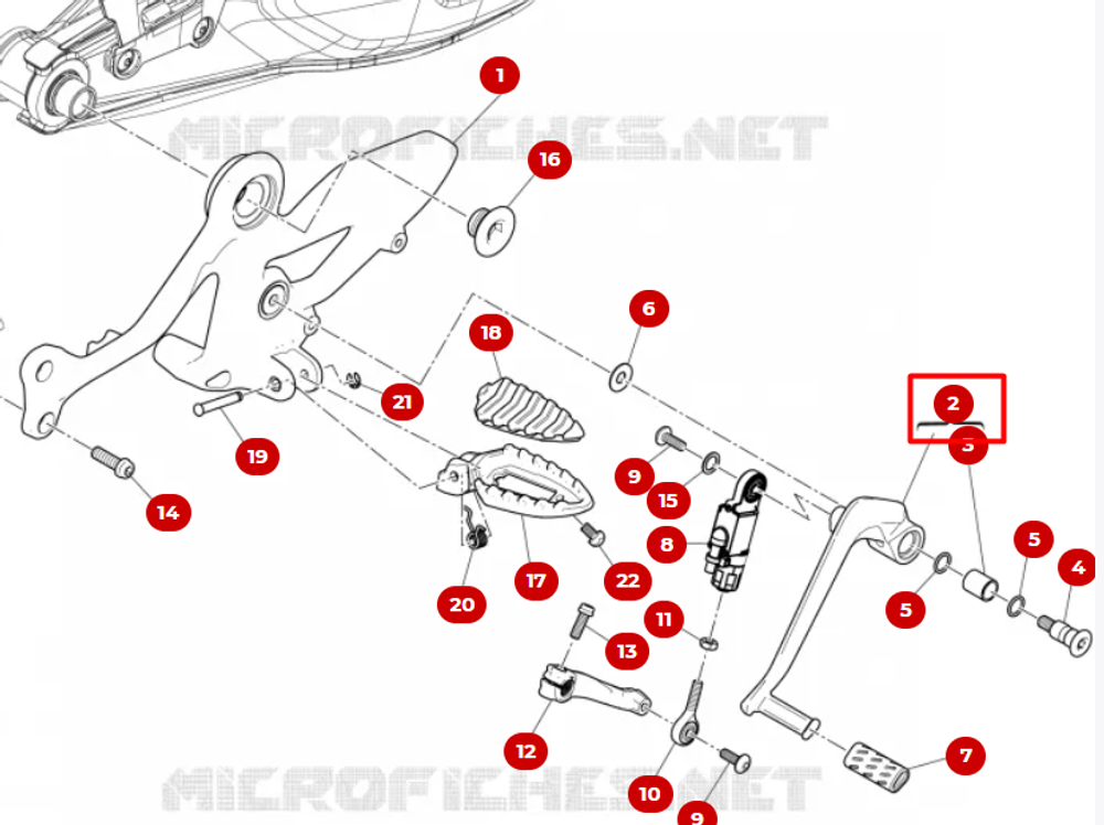 Ducati Лапка переключения передач Diavel V4 45623641AA