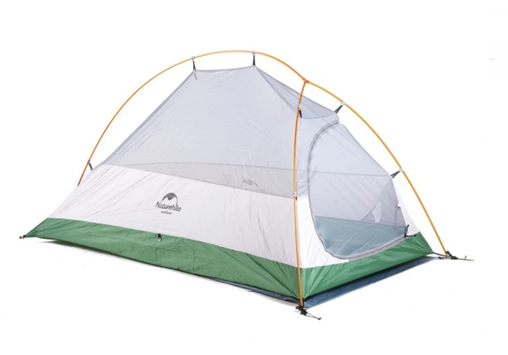Палатка Naturehike Cloud Up 1-местная, алюминиевый каркас, сверхлегкая, зеленая, NH18T010-T-TBGR