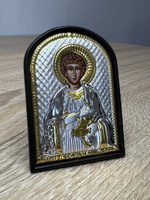 Пантелеймон, икона арочная, пластик 96х138
