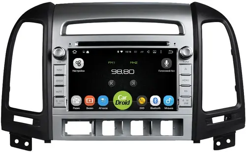 Магнитола для Hyundai Santa Fe 2010-2012 (4 отверстия под кнопки) - Airok RD-2001 на Android 10