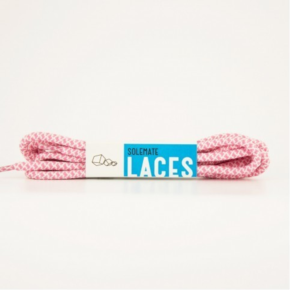 Шнурки Solemate Laces Бело-Розового Цвета