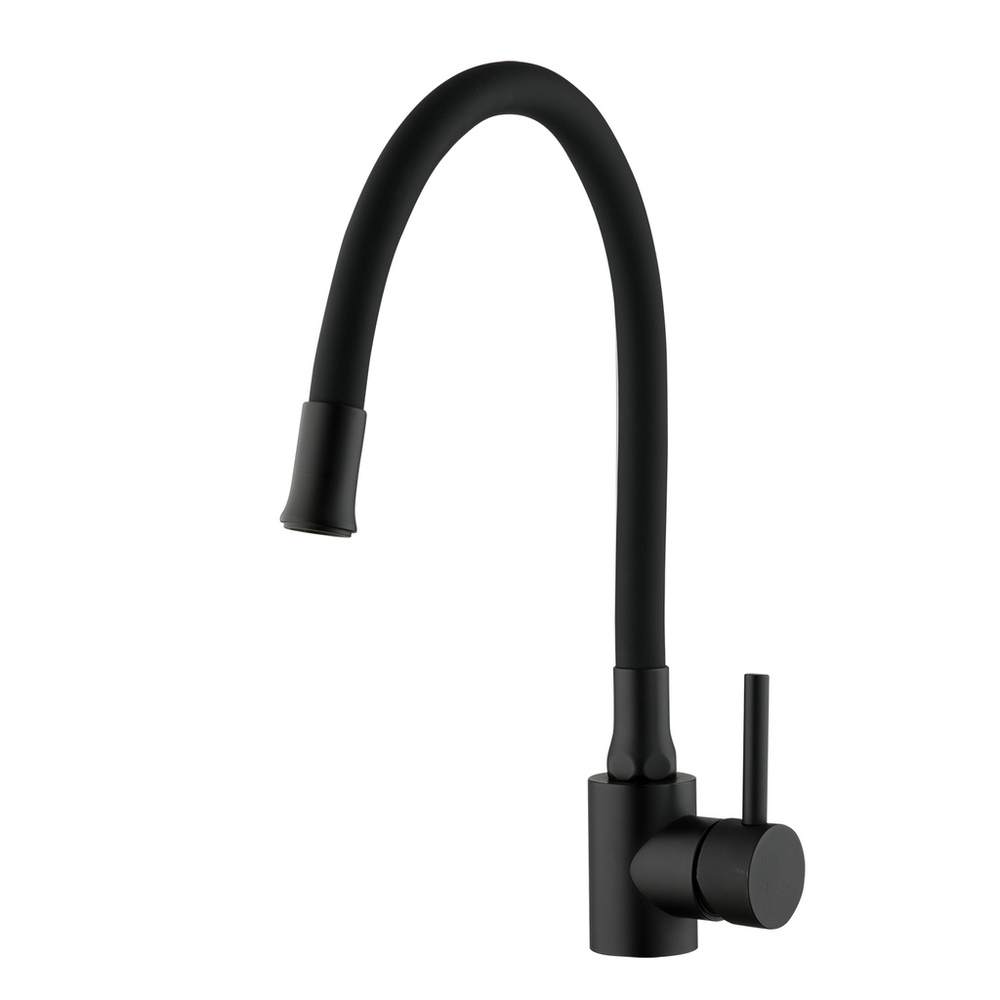 Смеситель для кухни 35к F40994-6 FRAP (гибкий излив, п/гайку, ЧЕРНЫЙ, нерж.сталь)