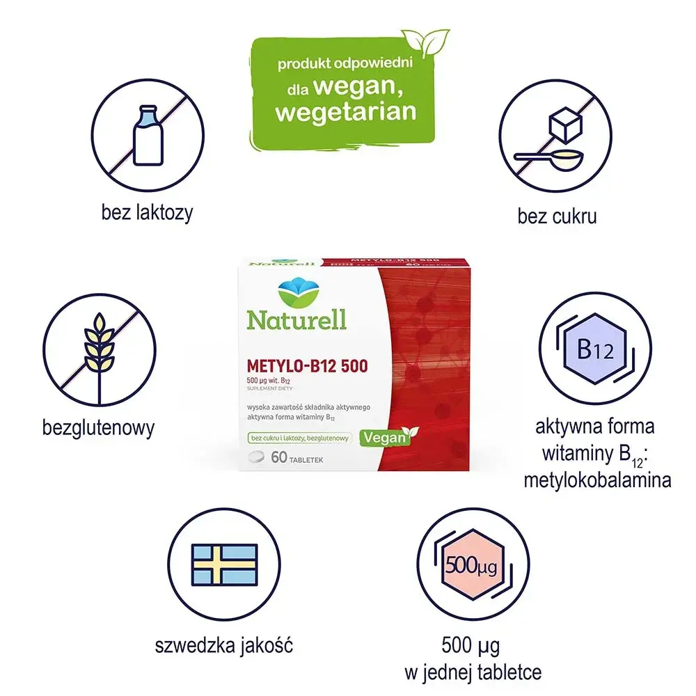 Диетическая добавка Naturell Methyl B-12 500, 60 таблеток