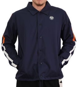 Мужская теннисная куртка Roland Garros Essentials Timeo Coach - темно-синий