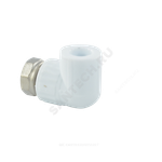 Угольник PP-R комбинированный белый Дн 25х3/4" с накидной гайкой VALFEX 10138025