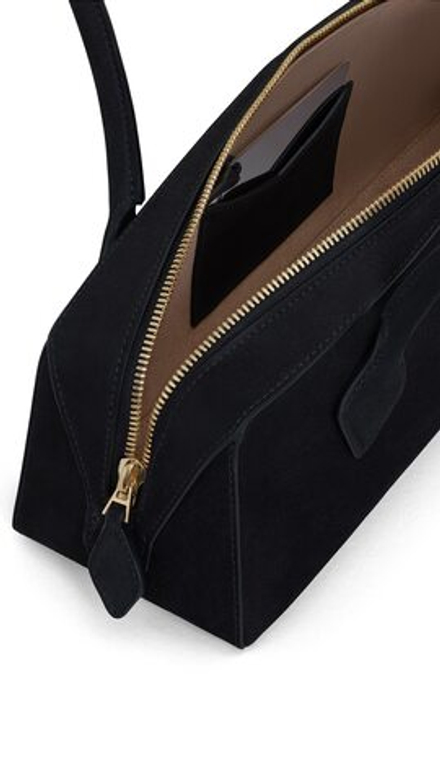 ALAÏA СУМКА LE TECKEL ИЗ НАТУРАЛЬНОЙ КОЖИ, ЧЕРНЫЙ/ЗОЛОТОЙ