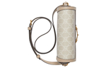 GUCCI Horsebit 1955 Canvas With Leather Trim Box Bag Shoulder Bag, Crossbody Bag Mini Women"s Beige & White