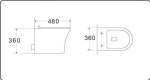 Унитаз подвесной CeramaLux 2617E