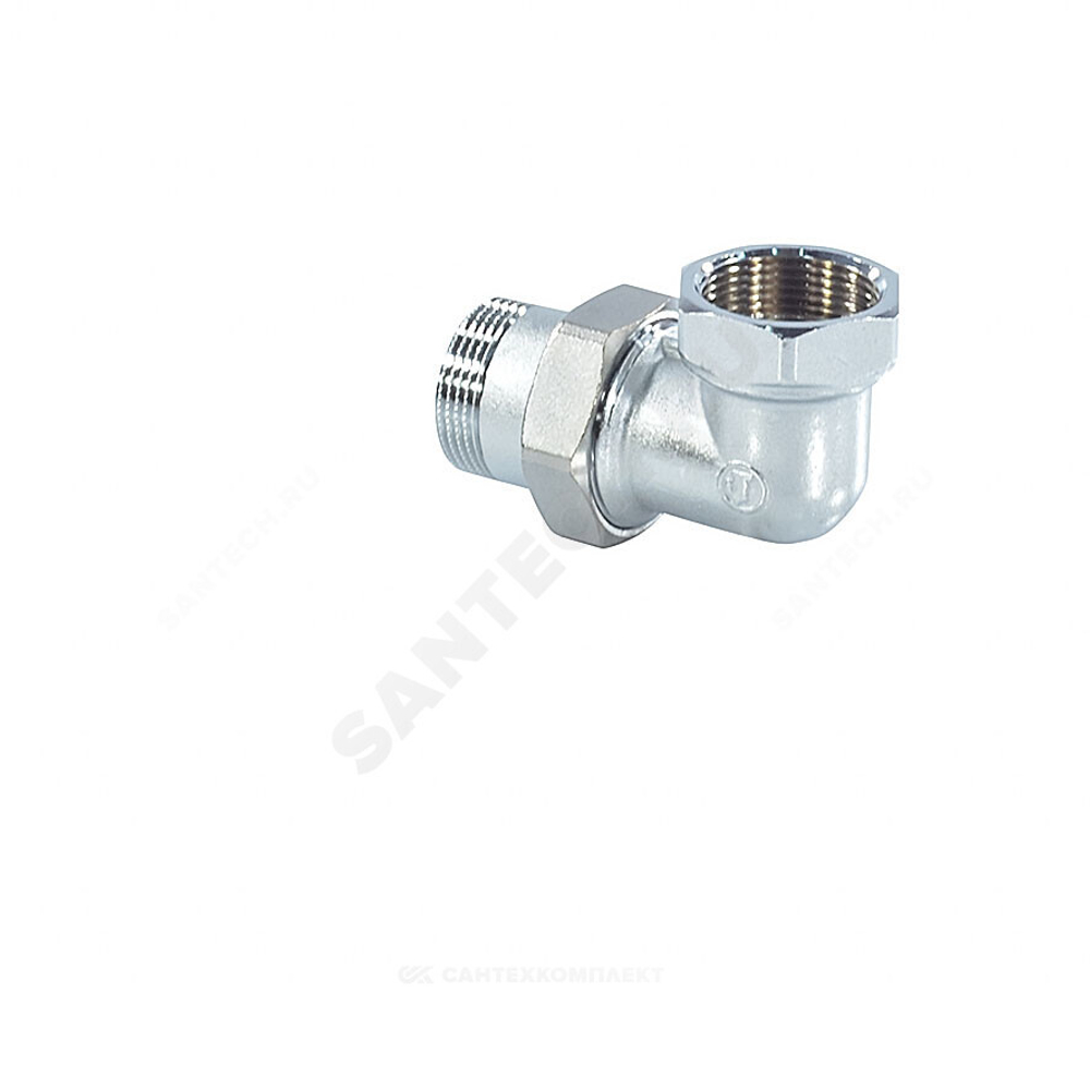 Соединитель латунь хром американка Ду 40 (1 1/2") угловой ВР/НР R19 Giacomini R19X017