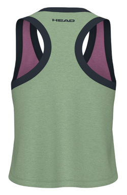 Женский теннисный топ Head Play Crop Top — cyclame/celery green