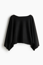 Трикотажный топ с рукавами-накидкой — короткая модель - H&M