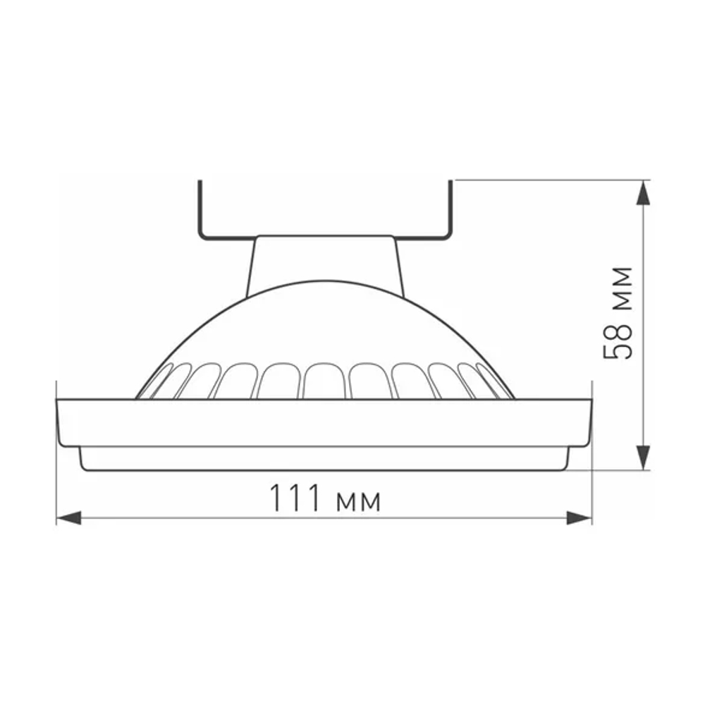 Лампа AR111-UNIT-G53-12W- Day4000 (WH, 120 deg, 12V) (Arlight, Металл) 025637