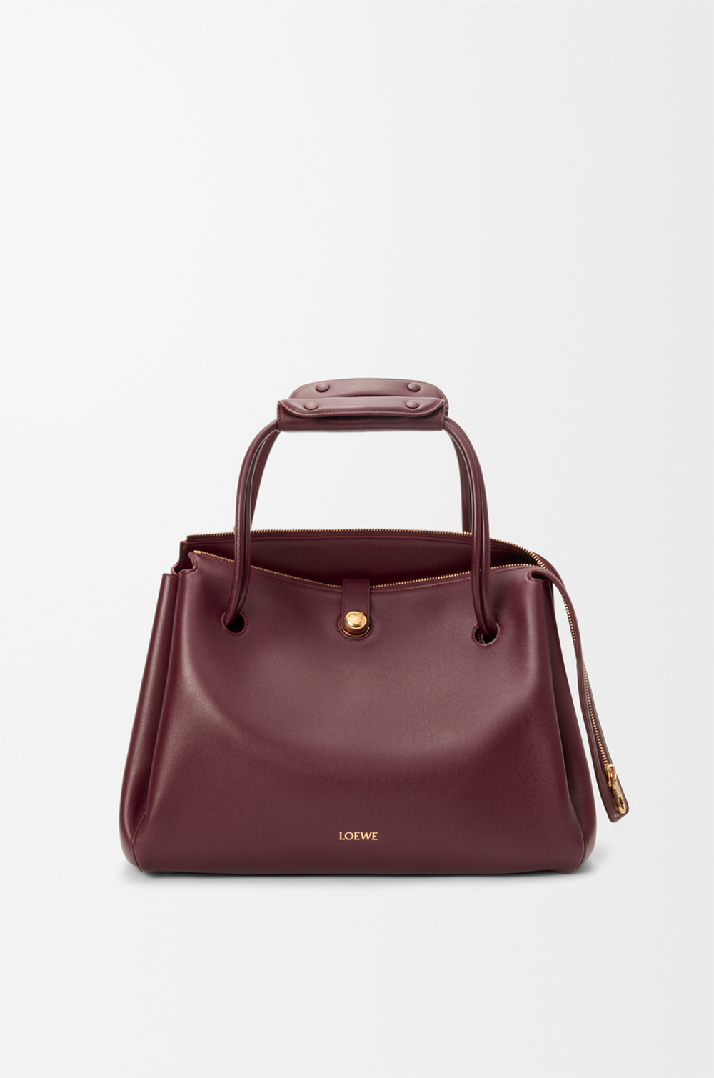 Loewe Большая сумка Madrid из мягкой телячьей кожи, бургунди