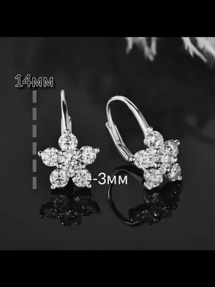 Серьги с муассанитами