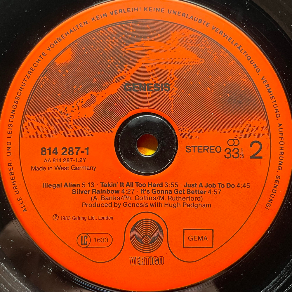 Genesis ‎– Genesis (Германия 1983г.)