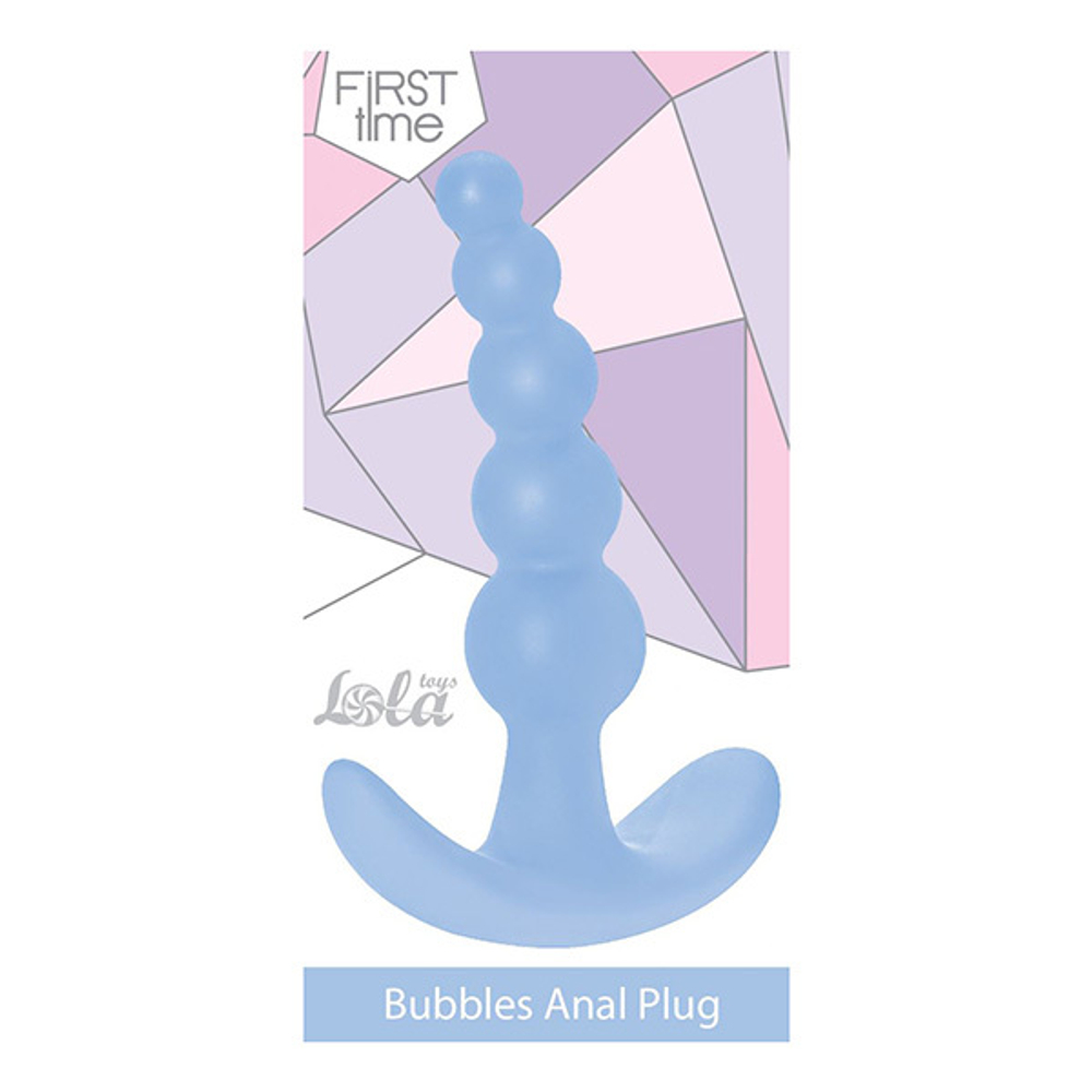Голубая анальная пробка 11,5см Lola Games First Time Bubbles Anal Plug 5001-02lola