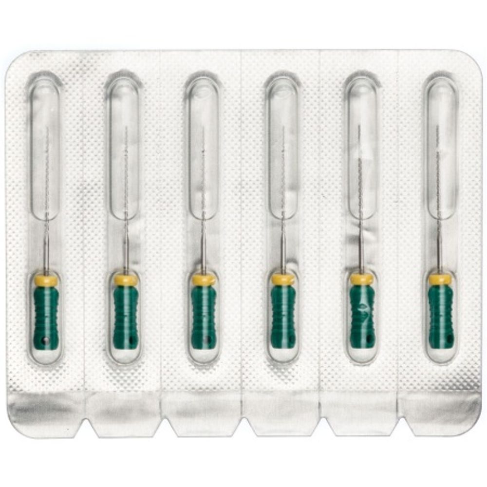Pro-Endo H-Files (25мм) №35 (6шт.) Про-Эндо Аш-файлы, каналорасширители ручные