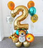 Шар (40"/102 см) Цифра, 2, Золото, в упаковке