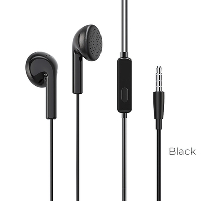 Гарнитура Borofone M40, вкладыши, разъем Jack, кабель 1.2 м Black