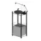 Transparent Transparent Turntable Stand Black
