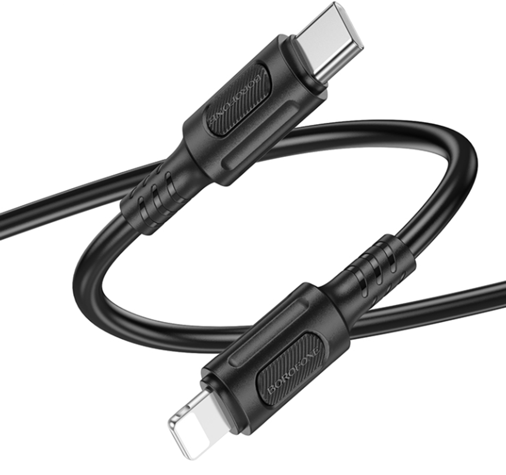Usb Кабель-зарядка Type-C на Lightning Borofone BX111 20W 1м силиконовый черный