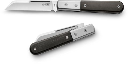 Складной нож Lion Steel "BARLOW Dom" L/CK0115 EB c клинком из стали Böhler M390 Microclean®, рукоять титан / дерево (Ebony)